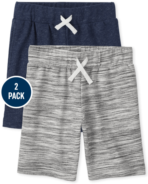 Boys Marled French Terry Shorts 2-Pack