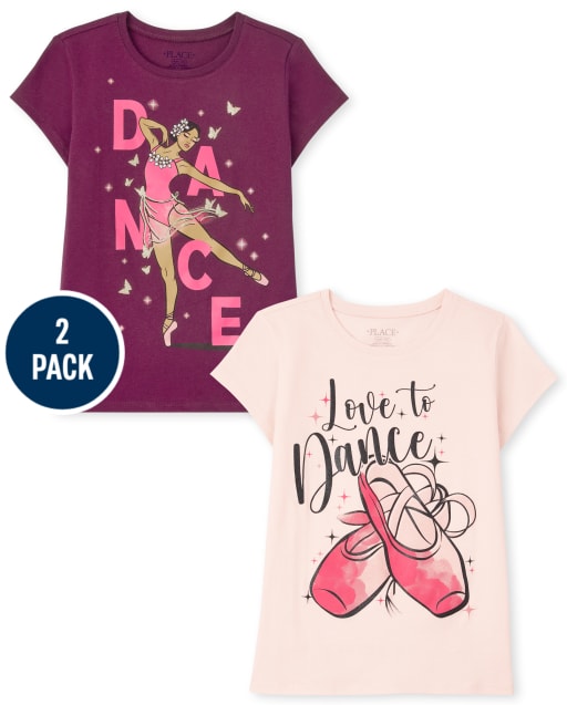 Girls Dance Graphic Tee 2-Pack