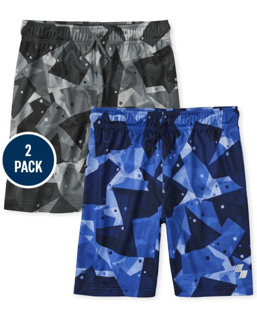 Boys Camo Performance Basketball Shorts 2-Pack