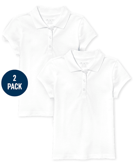 uniformes pour fille Ruffle Pique Polo 2-Pack - Plus