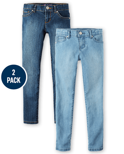 Girls Super Skinny Jeans 2-Pack - Plus