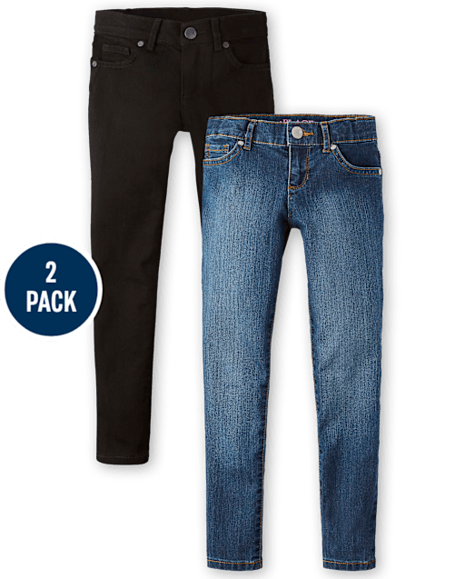 Girls Super Skinny Jeans 2-Pack - Plus