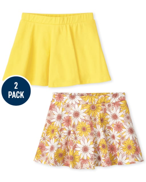 Toddler Girls Floral Skort 2-Pack