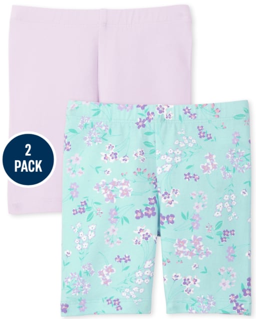 Toddler Girls Floral Bike Shorts 2-Pack