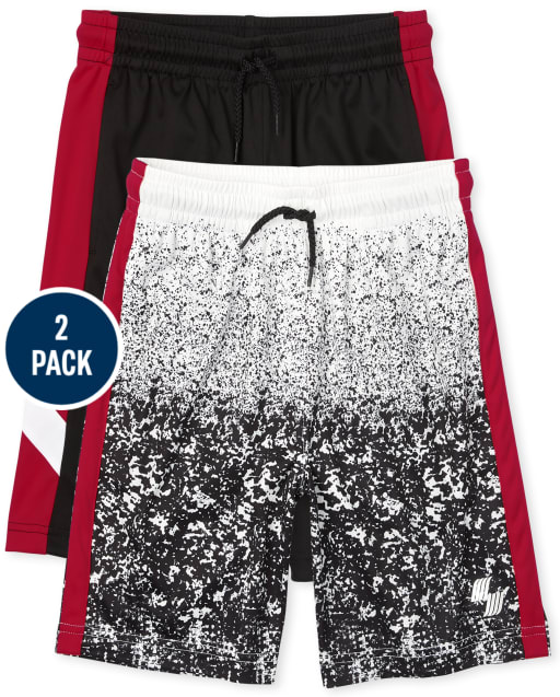 Lot de 2 shorts de basket-ball performants à imprimé pour garçon