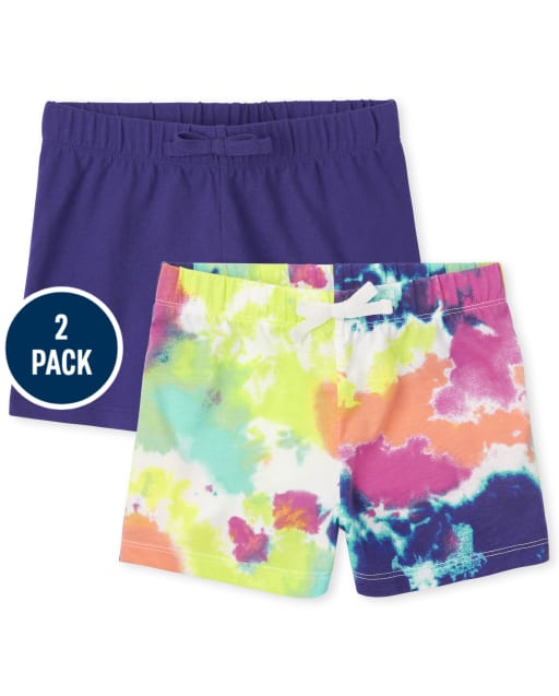 Girls Print Shorts 2-Pack