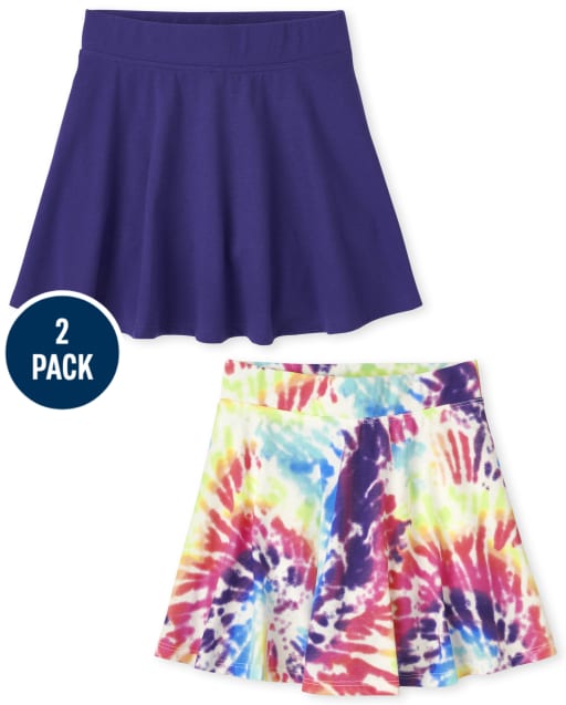 Girls Print Skort 2-Pack
