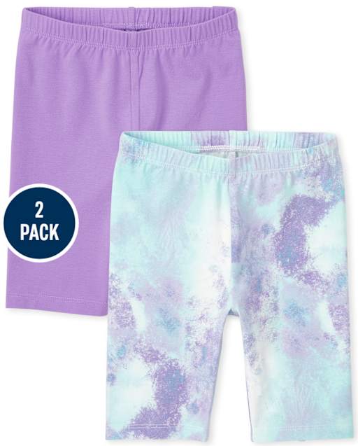 Lot de 2 shorts cyclistes imprimés pour fille