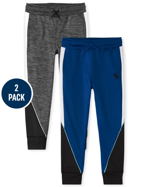 Boys Colorblock Performance Jogger Pants 2-Pack