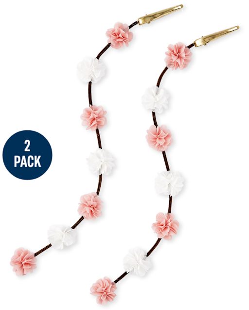 Girls Flower Hair Clip 2-Pack