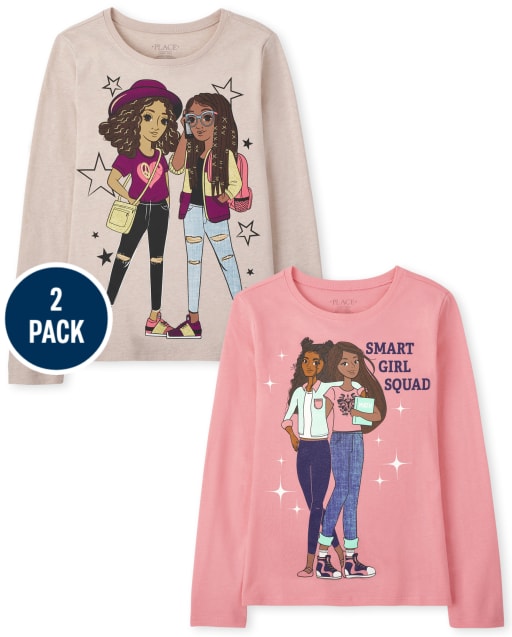 Girls Girl Squad Graphic Tee 2-Pack