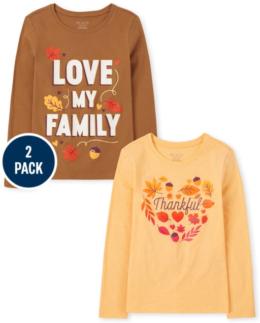 Girls Harvest Graphic Tee 2-Pack