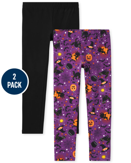 Paquete de 2 calzas de Halloween para niñas
