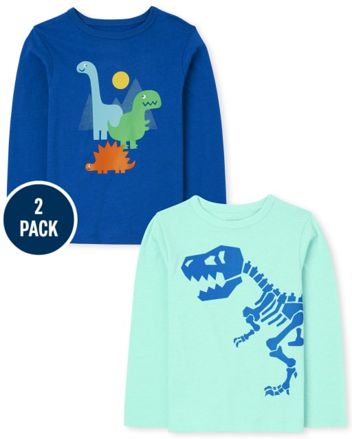 Baby And Toddler Boys Dino Graphic Tee 2-Pack