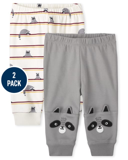 Pack de 2 pantalones de mapache para bebé niño