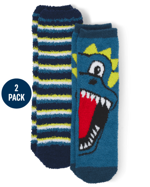 Paquete de 2 calcetines acogedores Dino para niños