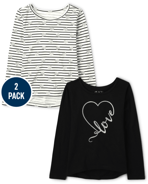 Girls Love High Low Top Lot de 2