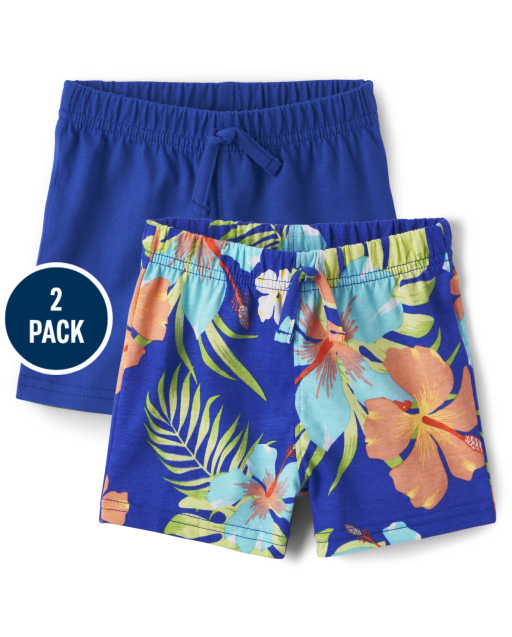 Baby Boys Tropical Pull On Shorts 2-Pack