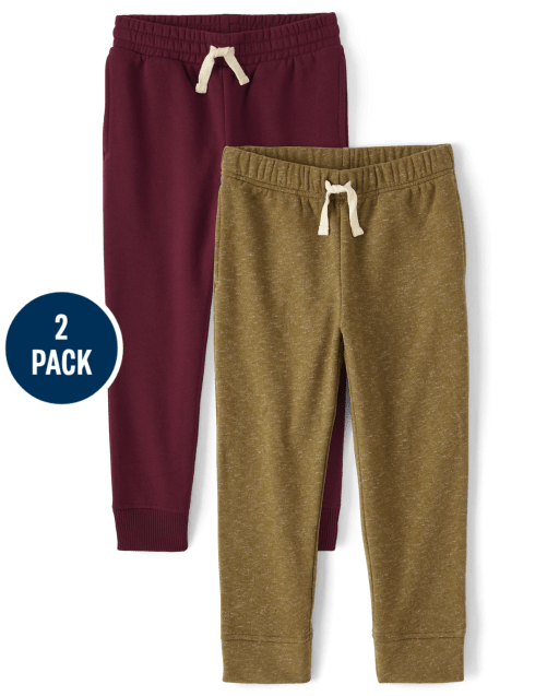 Boys Fleece Jogger Pants 2-Pack