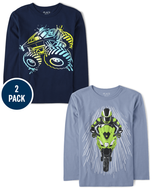 Boys Bike Graphic Tee 2-Pack