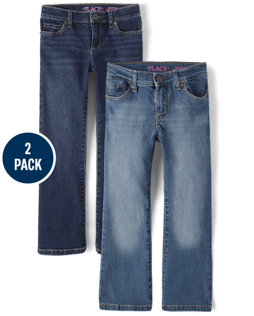 Girls Bootcut Jeans 2-Pack