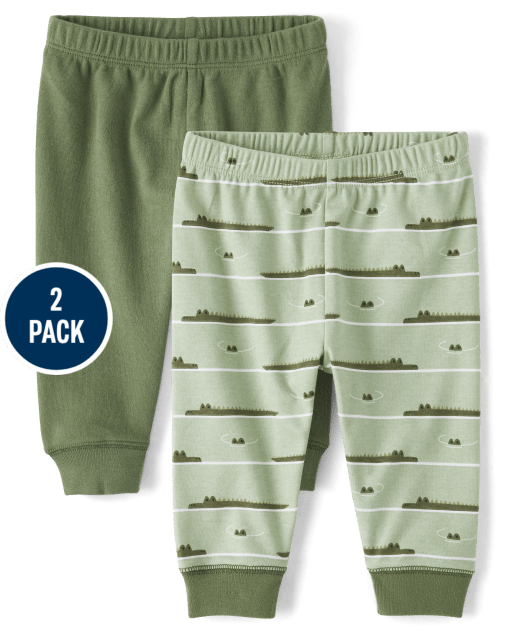 Baby Boys Alligator Pants 2-Pack