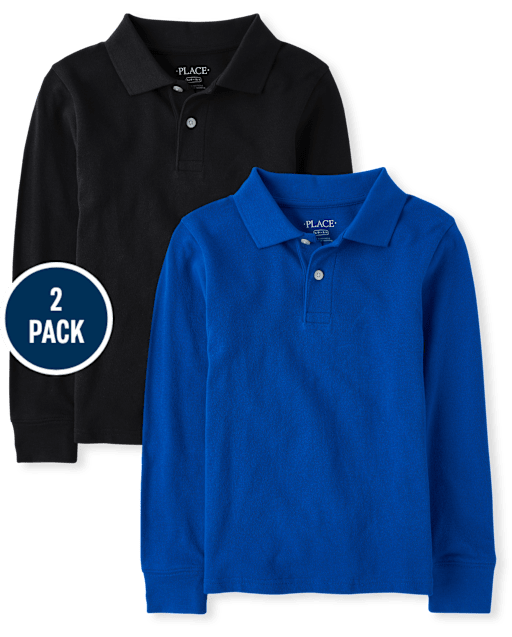 Lot de 2 polos piqués pour uniformes pour garçons