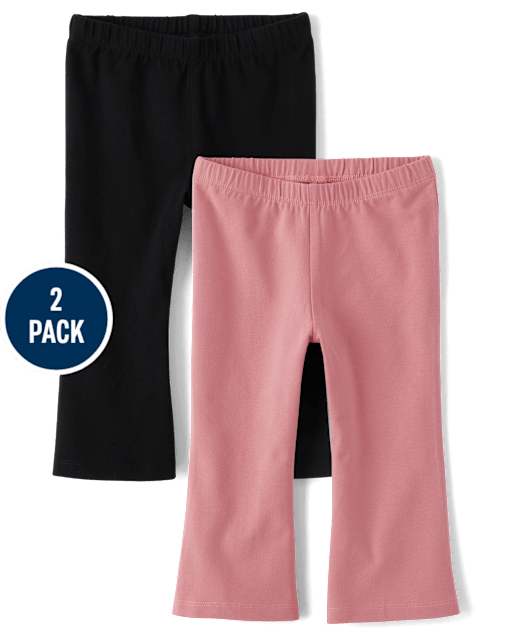 Niños pequeños Niña Flare Leggings 2-Pack