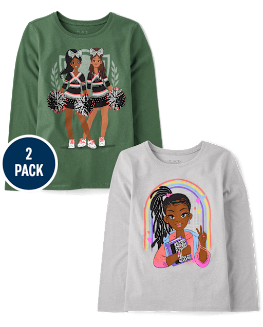 Girls School Graphic Tee 2-Pack