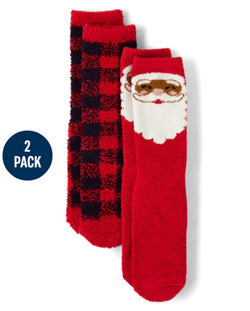 Unisex Adult Matching Family Santa Cozy Socks 2-Pack