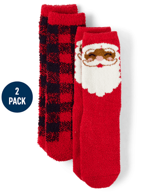 Kids Matching Family Santa Cozy Socks 2-Pack