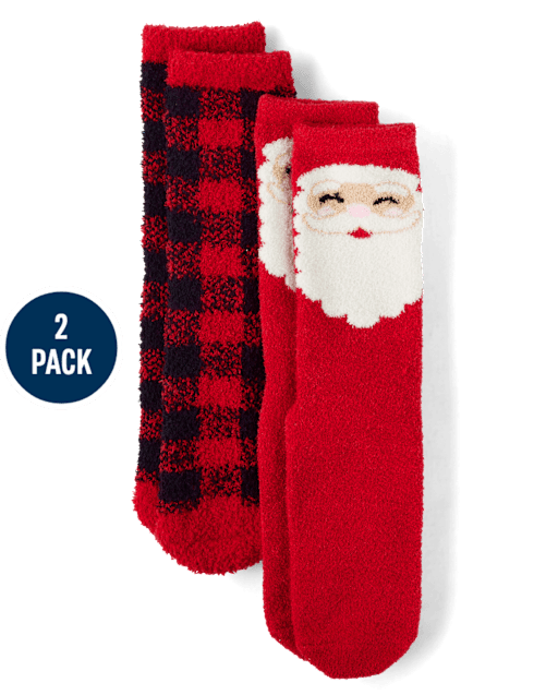 Unisex Adult Matching Family Santa Cozy Socks 2-Pack