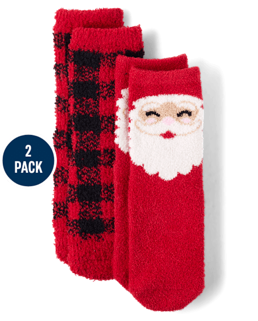 Bébé Et tout-petit Famille assorti Santa Cozy Chaussettes 2-Pack