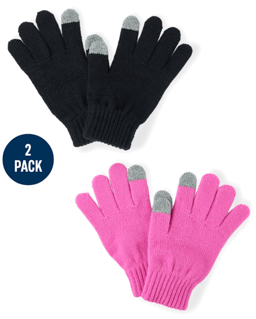 Guantes para mensajes de texto unisex para niños, paquete de 2