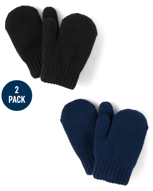 Unisex Toddler Mittens 2-Pack