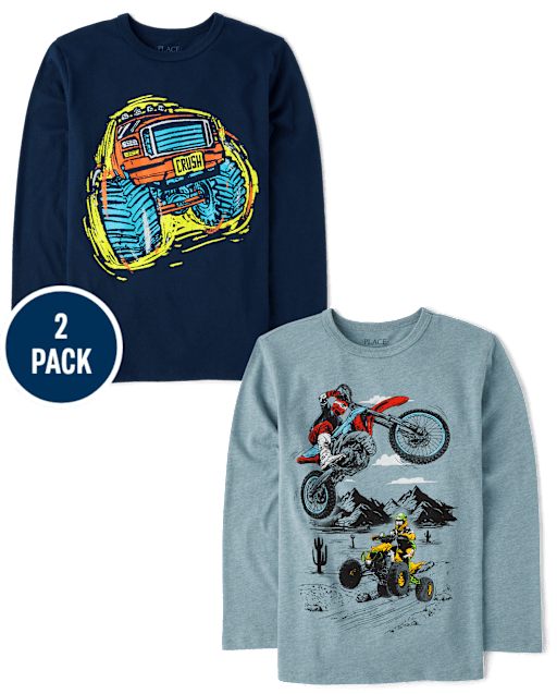 Boys Vehicle Graphic Tee 2-Pack