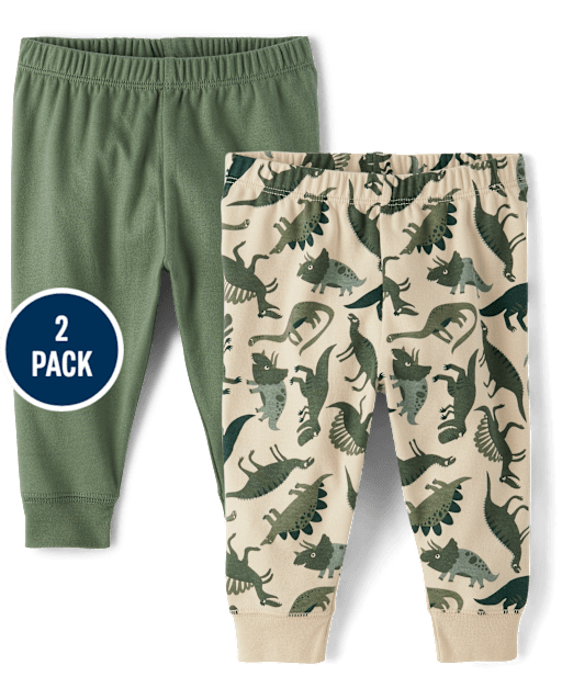 Baby Boys Dino Pants 2-Pack