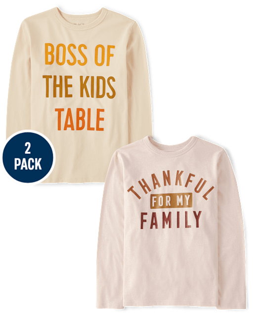 Boys Thanksgiving Graphic Tee 2-Pack