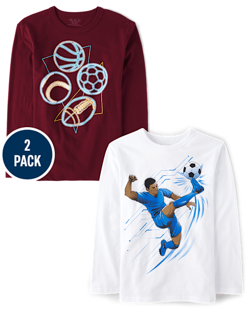 Boys Sports Graphic Tee 2-Pack