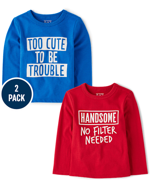 Baby And Toddler Boys Humor Graphic Tee 2-Pack