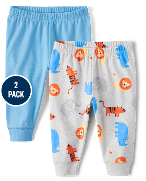 Baby Boys Animal Pants 2-Pack