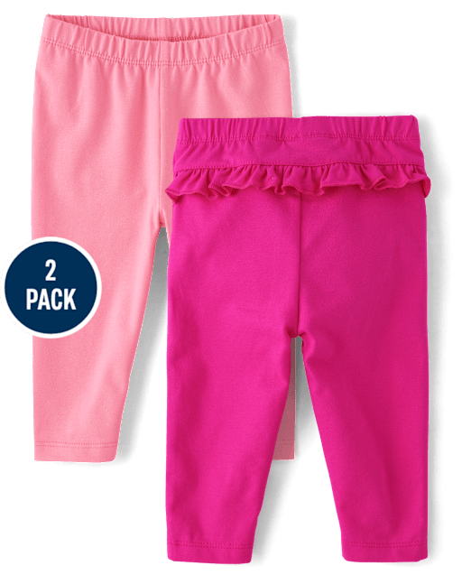 Baby Girls Ruffle Leggings 2-Pack