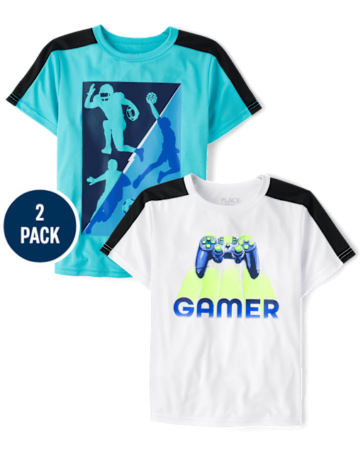 Boys Gamer Performance Top 2-Pack