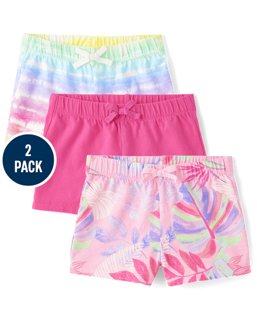Girls Tropical Shorts 3-Pack