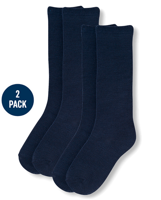 Girls Knee Socks 2-Pack