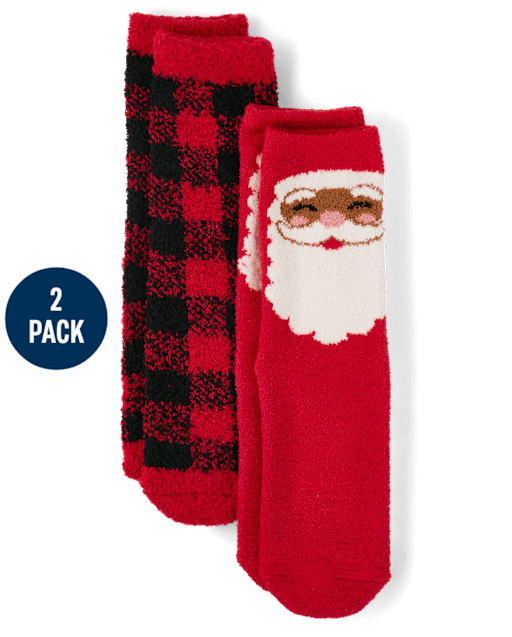 Kids Matching Family Santa Cozy Socks 2-Pack