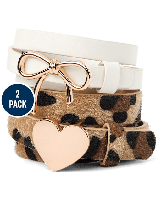 Girls Bow Belt 2-Pack