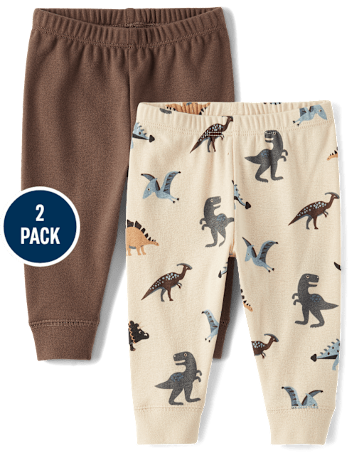 Lot de 2 pantalons dinosaures pour bébé garçon