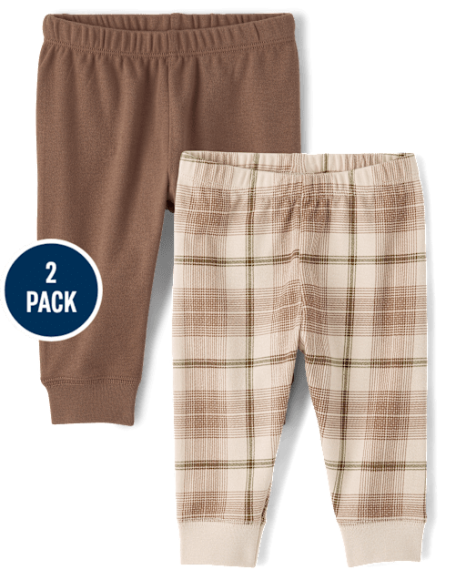 Baby Boys Plaid Pants 2-Pack
