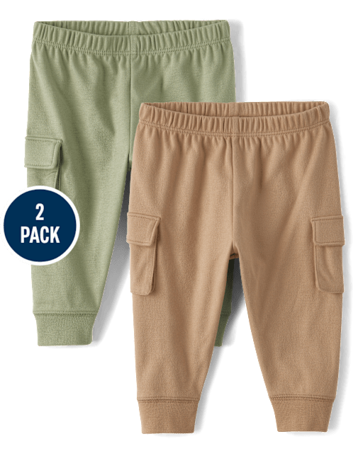 Baby Boys Cargo Jogger Pants 2-Pack